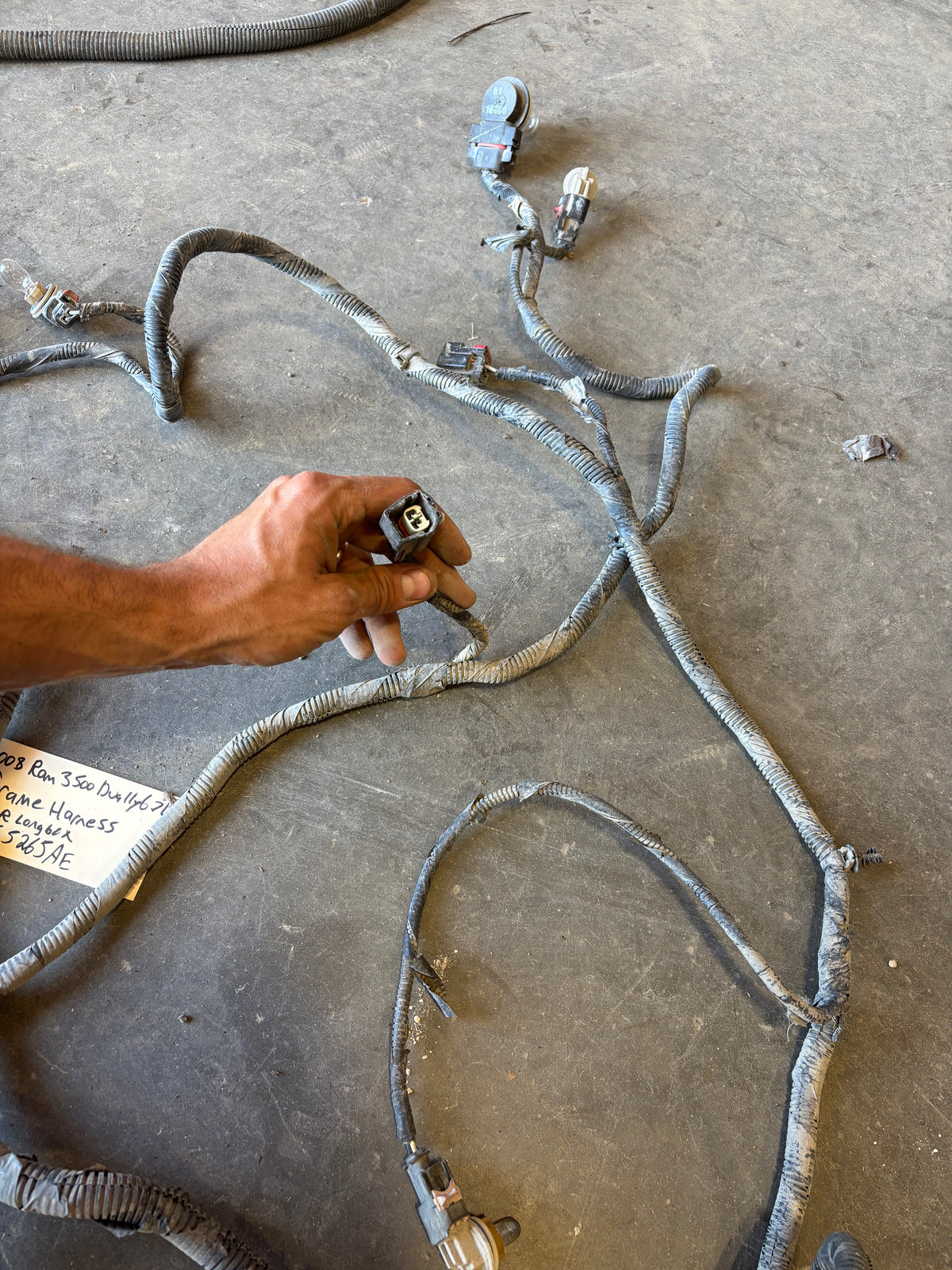 2007 .5 2008 RAM 2500 3500 FRAME CHASSIS WIRING HARNESS 4DOOR LONGBOX 56055265ae