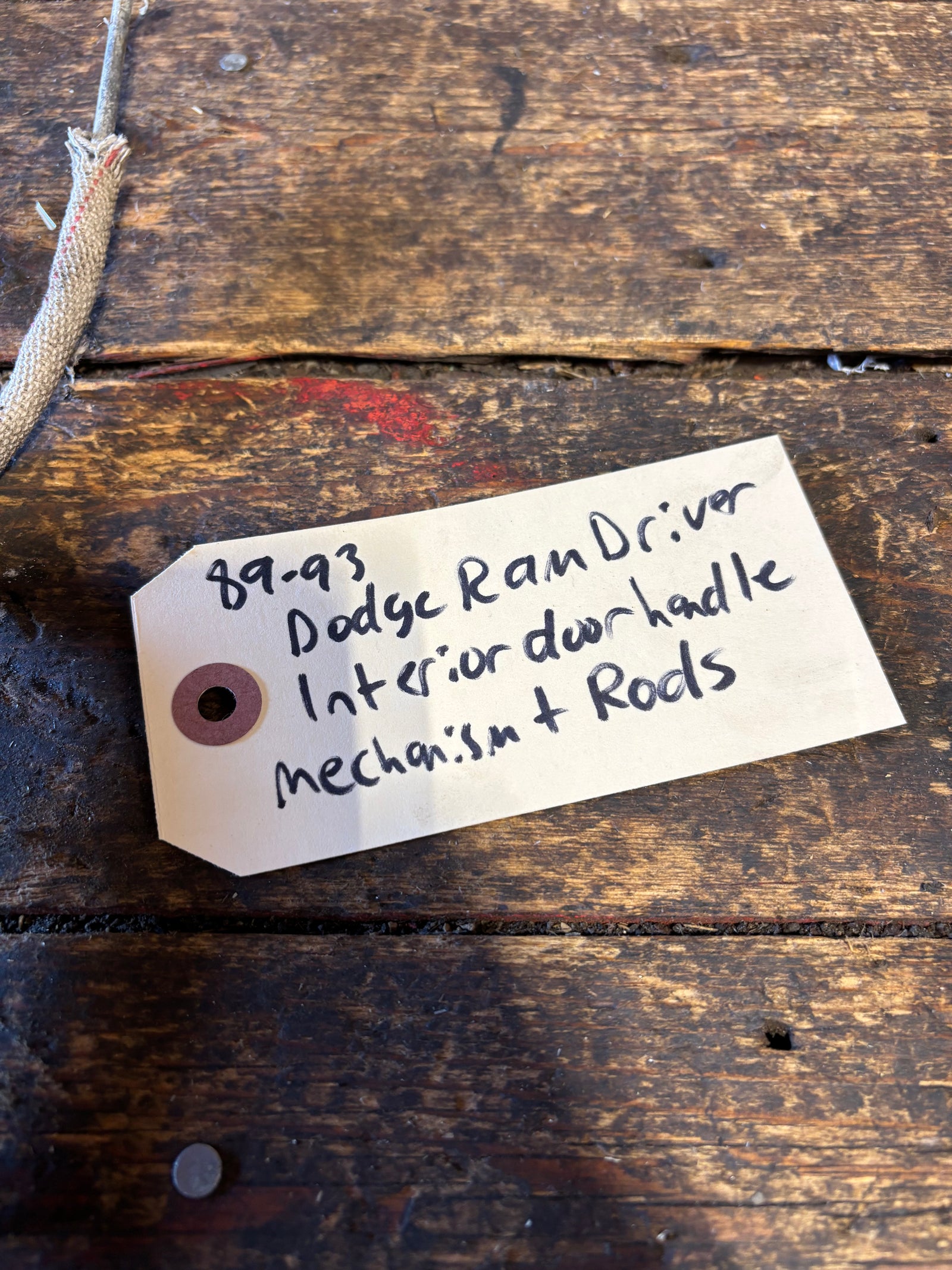 89-93 Dodge Ram Driver Side Interior Door Handle Assembly & Rods