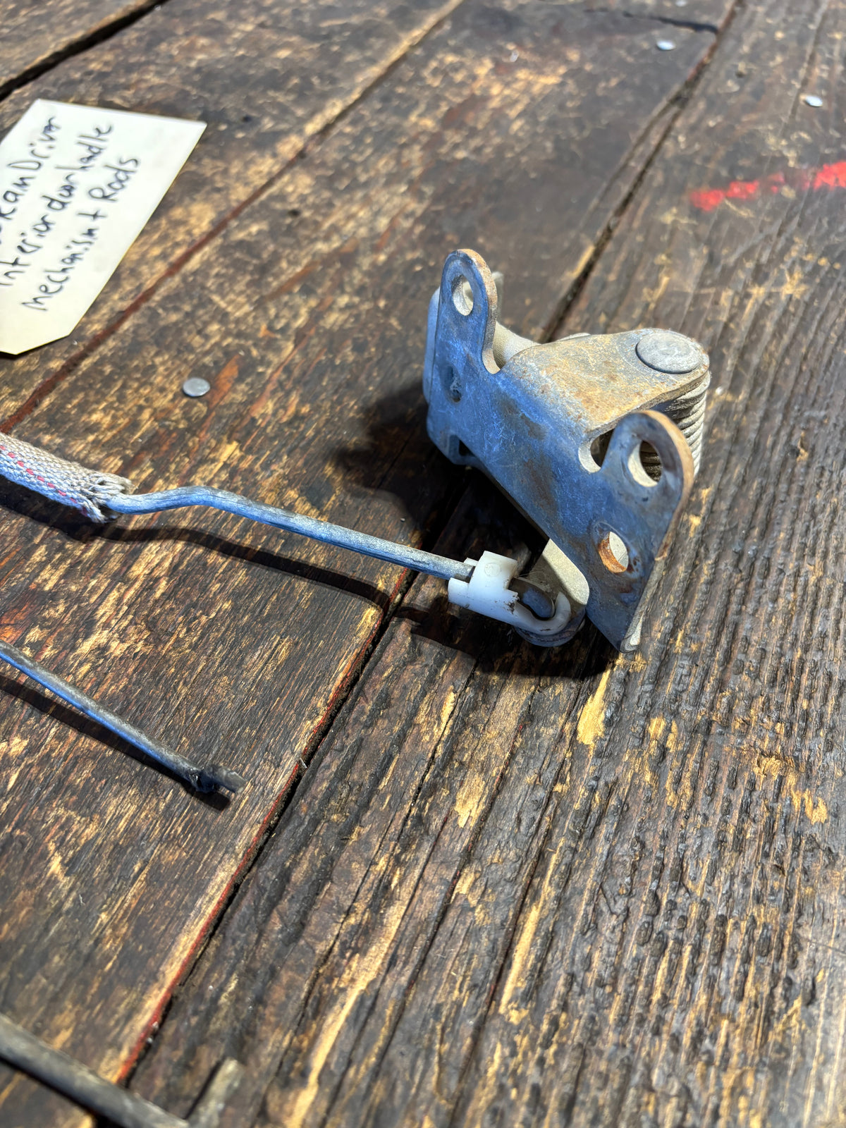 89-93 Dodge Ram Driver Side Interior Door Handle Assembly &amp; Rods