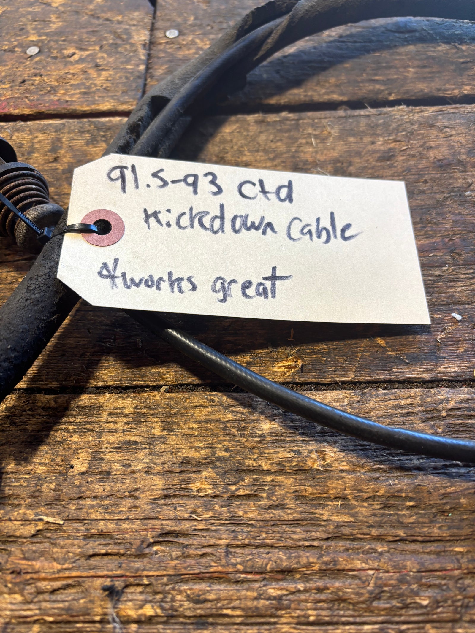 1991 .5 1992 1993 DODGE RAM CUMMINS AUTO TRANSMISSION KICKDOWN CABLE 53009056