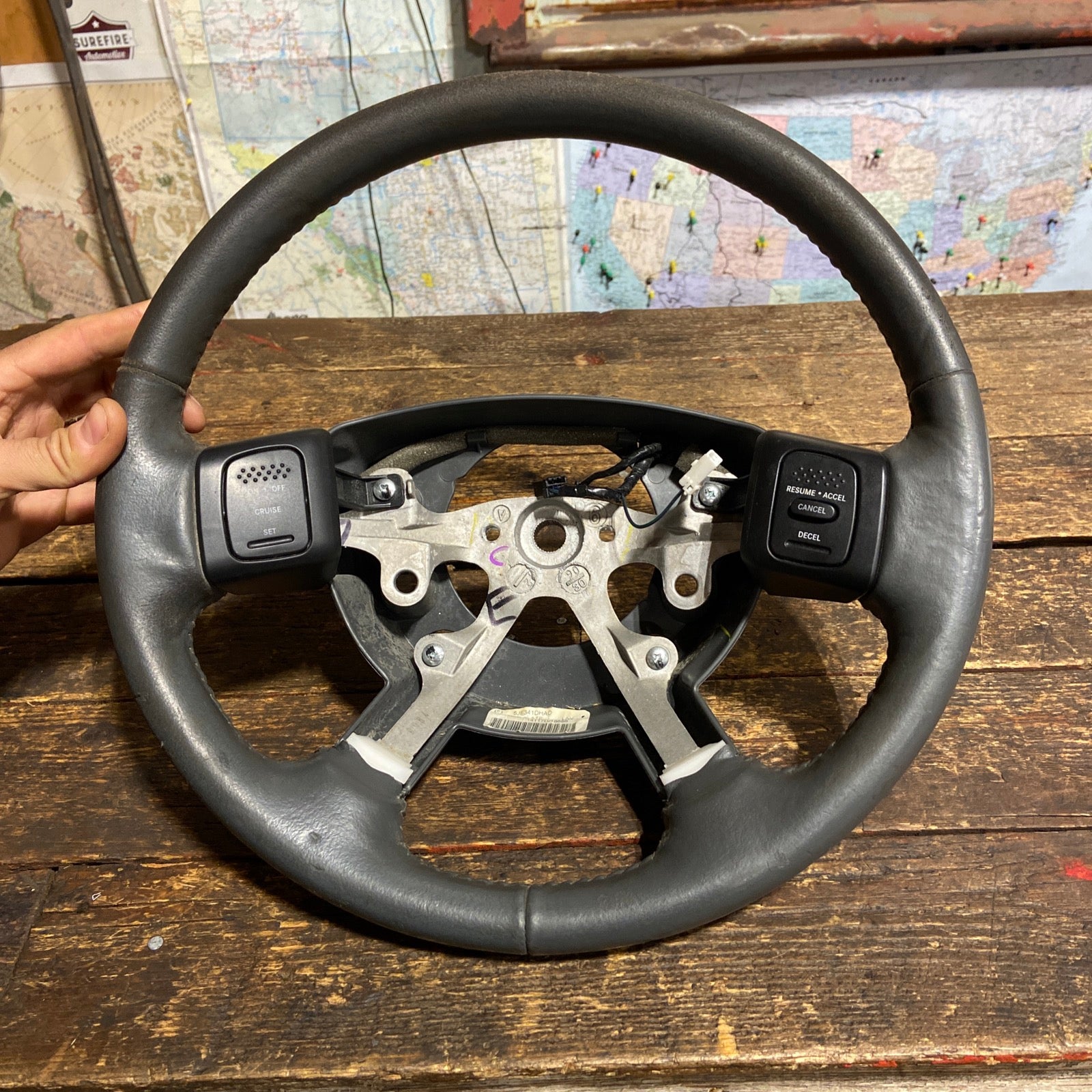 06-09 Dodge Ram Steering Wheel W Radio Cruise Controls