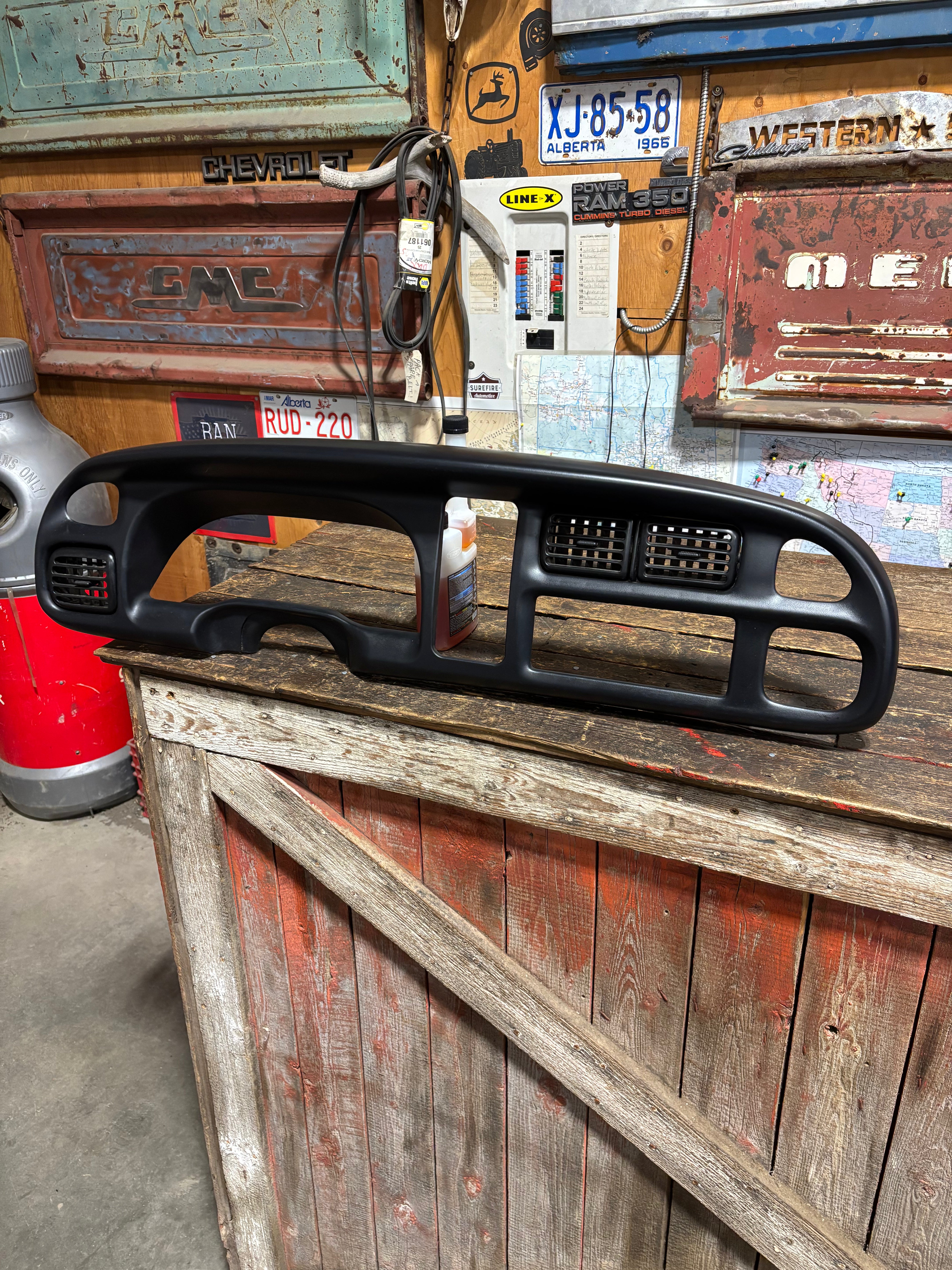 OEM '98 Dodge Ram Dash Bezel Gauge Cluster Radio Surround