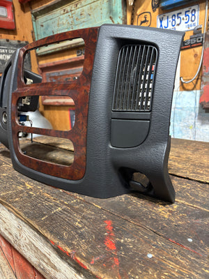 03-'05 Dodge Ram Laramie Woodgrain Climate Control Center Console Bezel