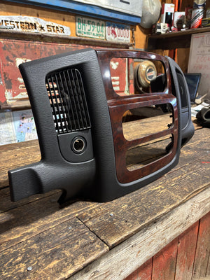 03-'05 Dodge Ram Laramie Woodgrain Climate Control Center Console Bezel