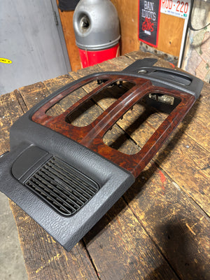 03-'05 Dodge Ram Laramie Woodgrain Climate Control Center Console Bezel