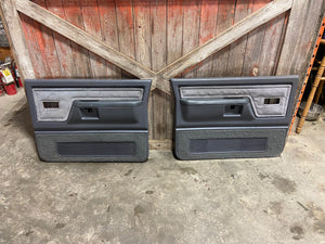 89 - '93 Dodge Ram OEM Nice Set LH RH Grey Power Door Interior Panels