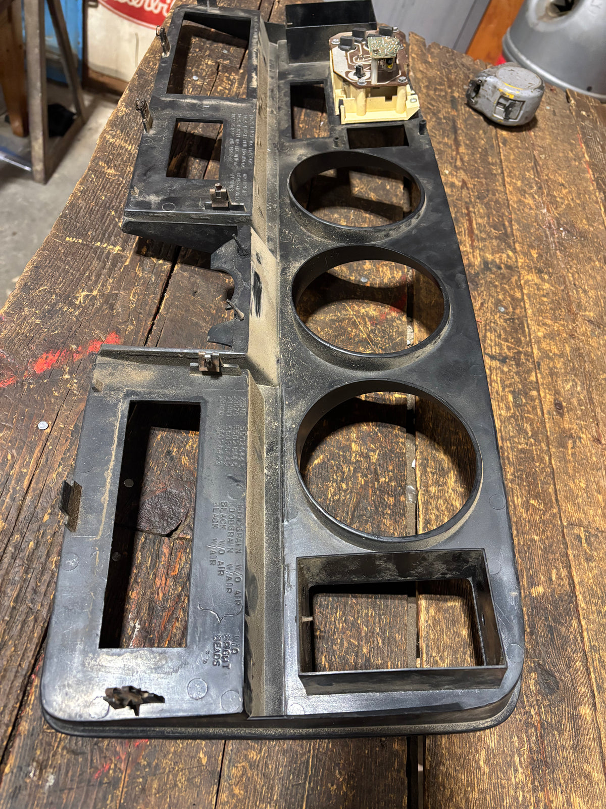 89-&#39;93 Dodge Ram 1st Gen Cummins Woodgrain Dash Bezel Message Center