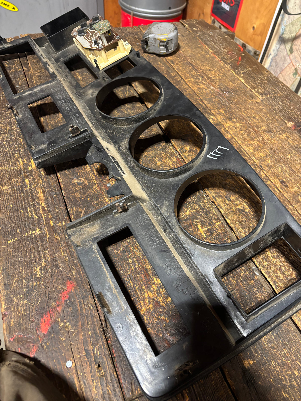 89-&#39;93 Dodge Ram 1st Gen Cummins Woodgrain Dash Bezel Message Center
