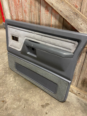 89 - '93 Dodge Ram OEM Nice Set LH RH Grey Power Door Interior Panels