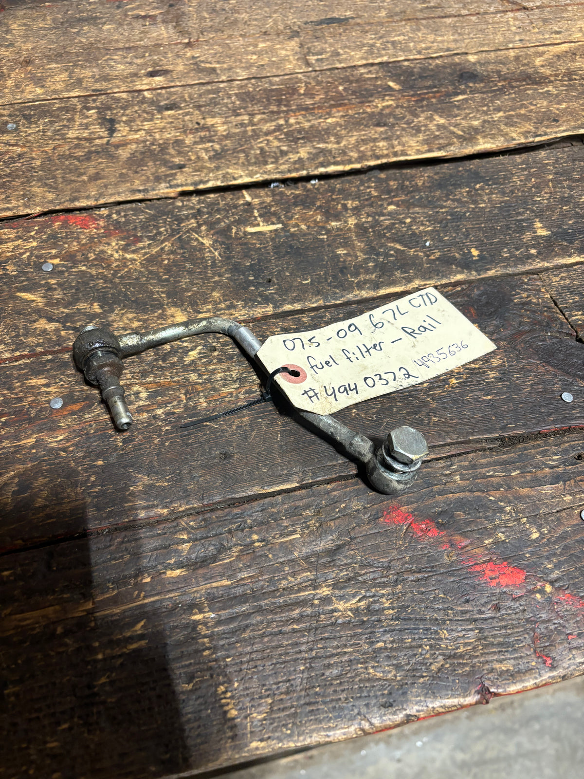 2007 2008 2009 DODGE RAM 2500 3500 6.7L CUMMINS  FUEL FILTER - RAIL LINE 4940372 4935636