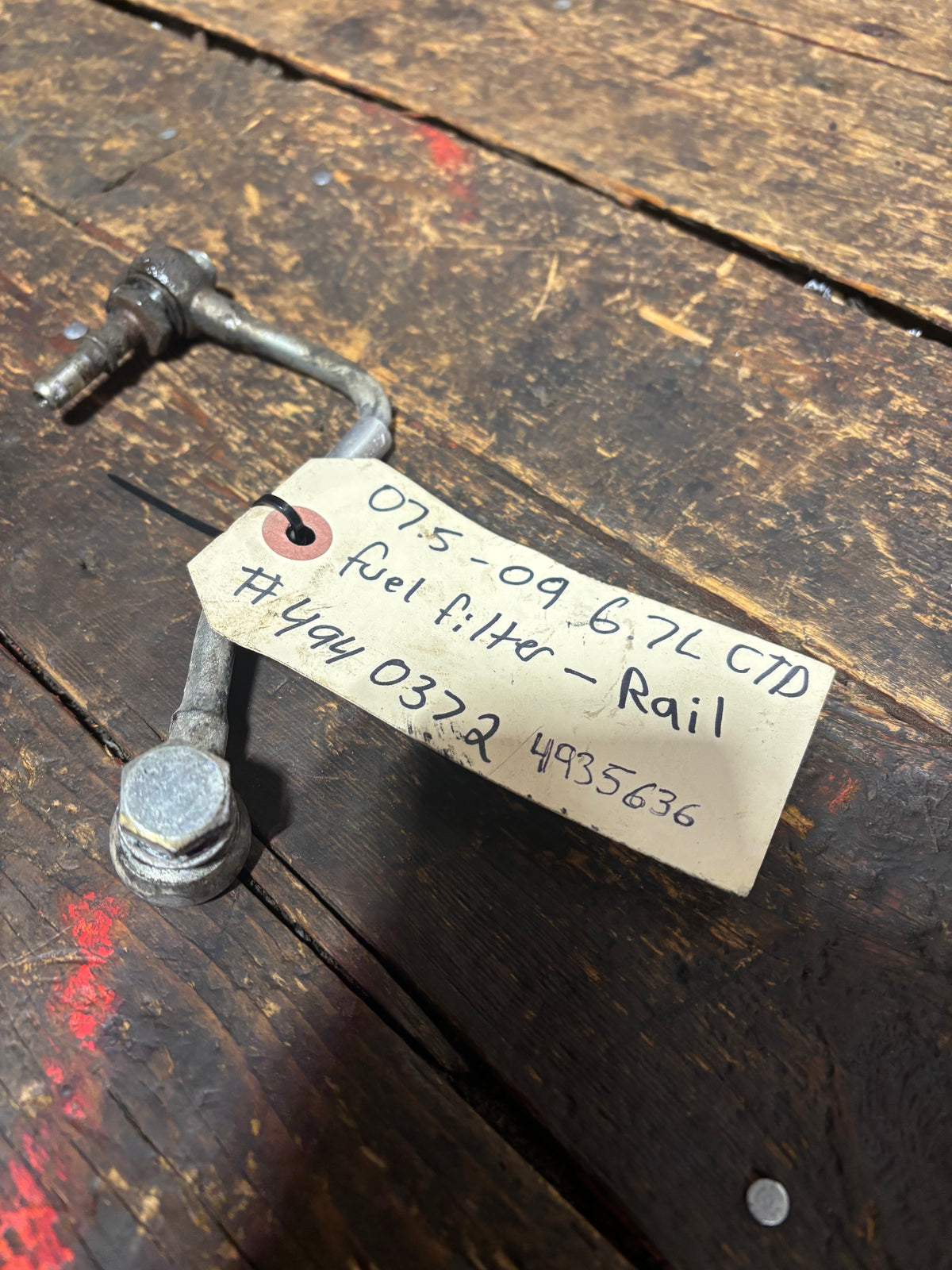 2007 2008 2009 DODGE RAM 2500 3500 6.7L CUMMINS  FUEL FILTER - RAIL LINE 4940372 4935636