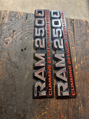 98-02 Dodge Ram 5.9L 24V Cummins Door Emblems Decals