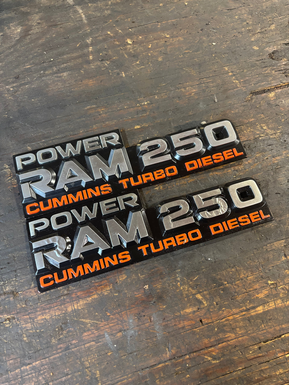 1989 - 1993 DODGE POWER RAM 250 EMBLEMS DECALS FENDER BADGES SET