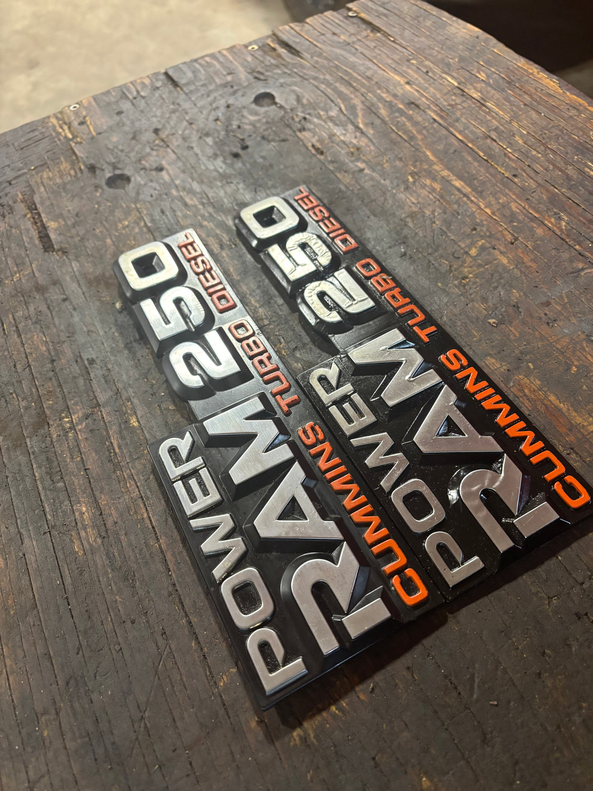 1989 - 1993 DODGE POWER RAM 250 EMBLEMS DECALS FENDER BADGES SET