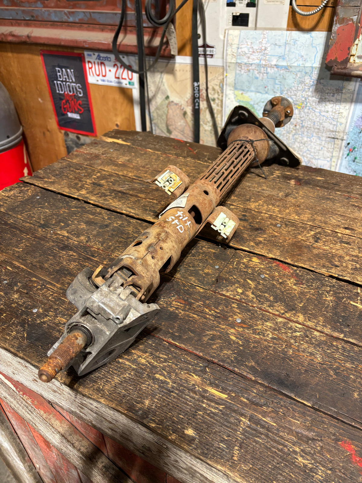 1991 1992 1993 DODGE RAM 250 350 4X4 TILT STEERING COLUMN MANUAL TRANS 52077736