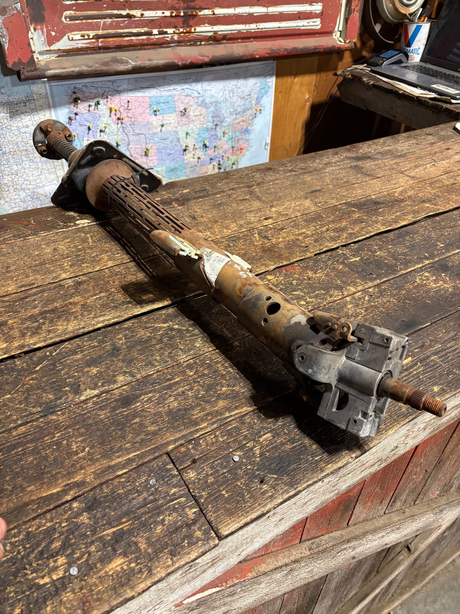 1991 1992 1993 DODGE RAM 250 350 4X4 TILT STEERING COLUMN MANUAL TRANS 52077736