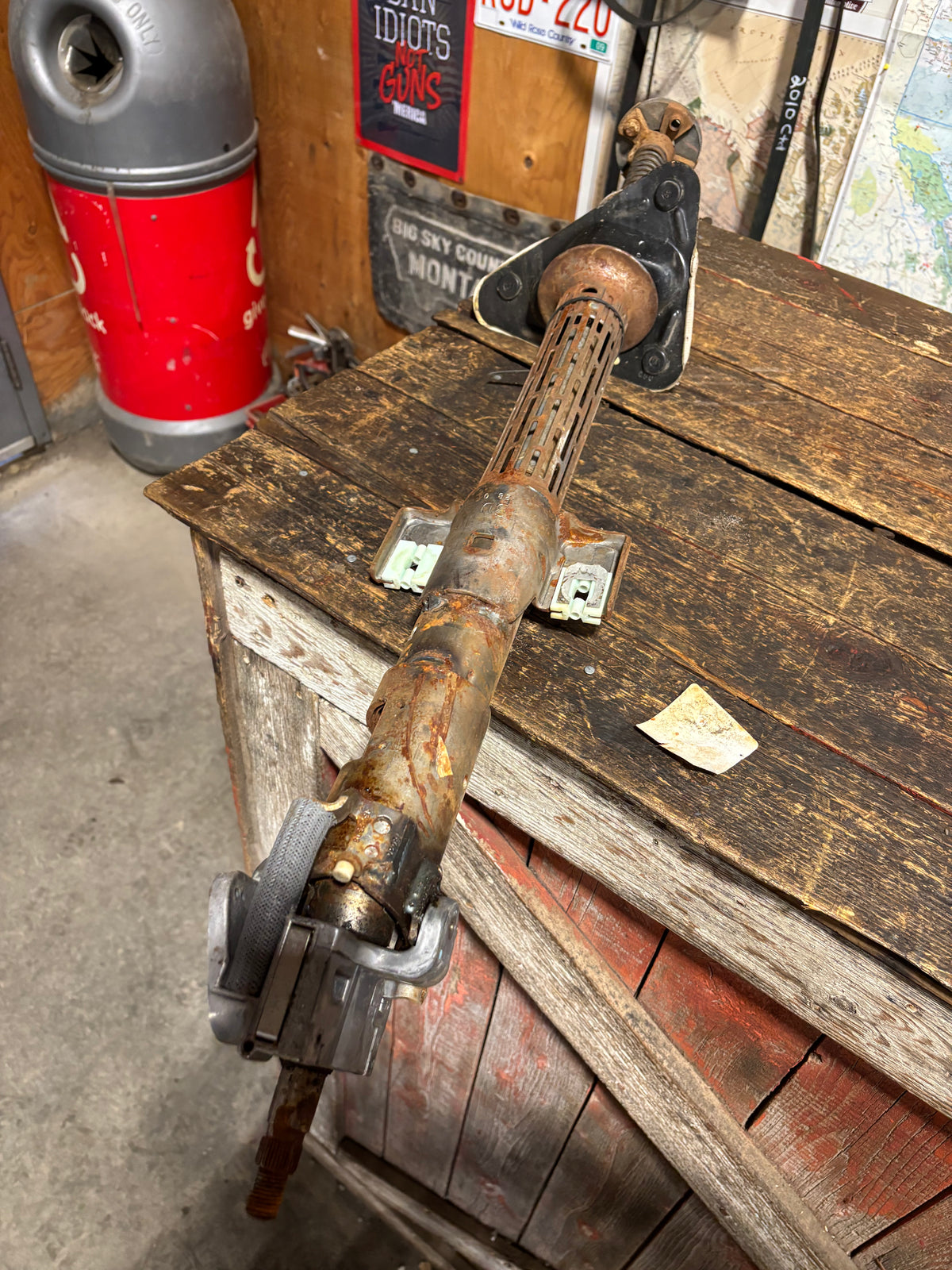 1991 1992 1993 DODGE RAM 250 350 4X4 TILT STEERING COLUMN MANUAL TRANS 52077736