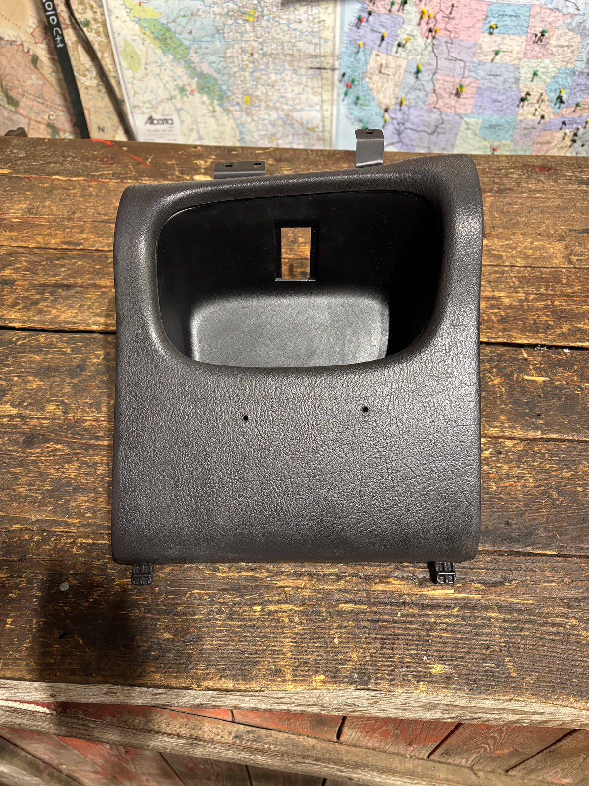 98-'02 Dodge Ram Dark Charcoal Agate Grey Dash Cubby Pocket For Manual Trucks