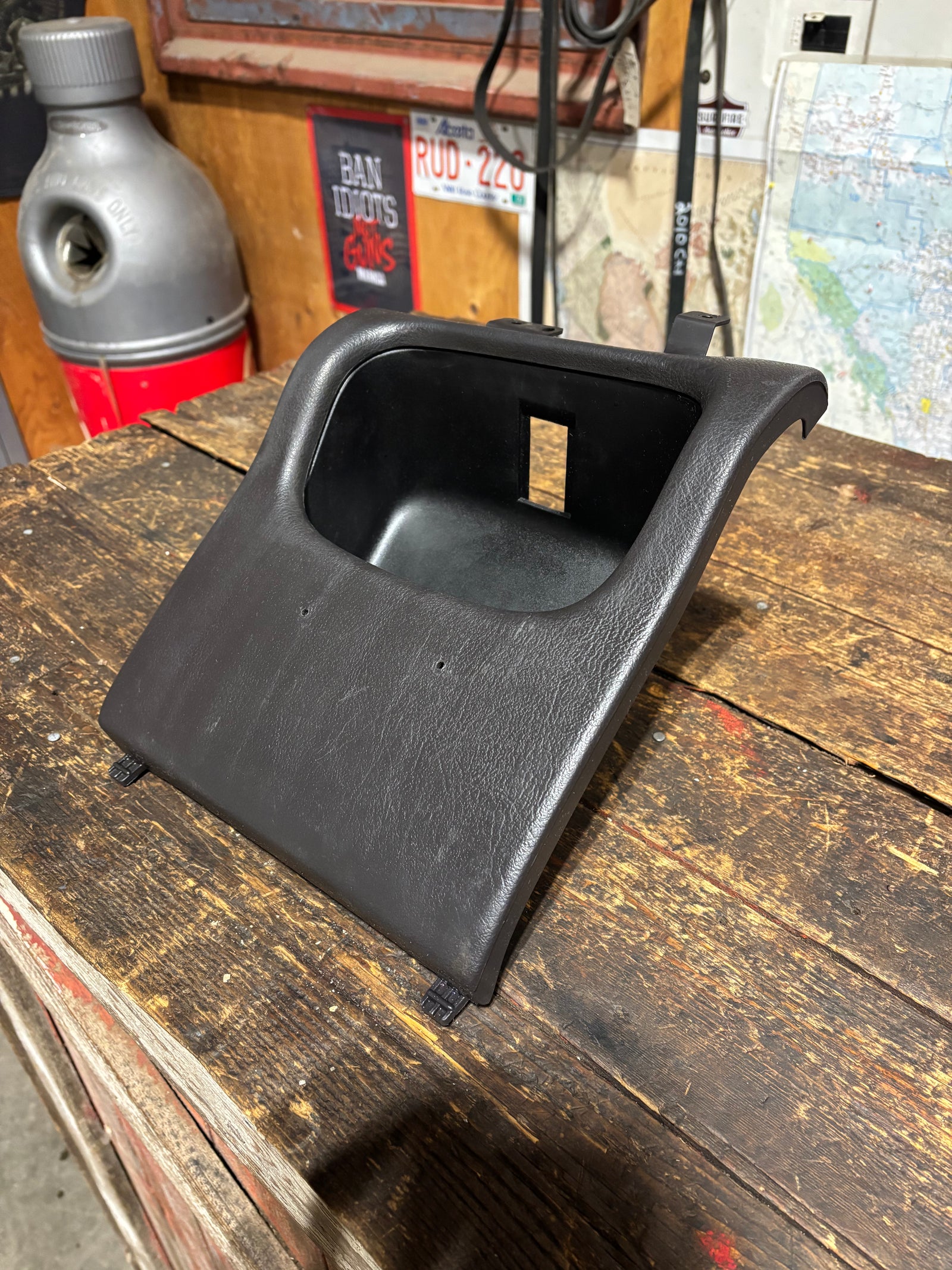 98-'02 Dodge Ram Dark Charcoal Agate Grey Dash Cubby Pocket For Manual Trucks