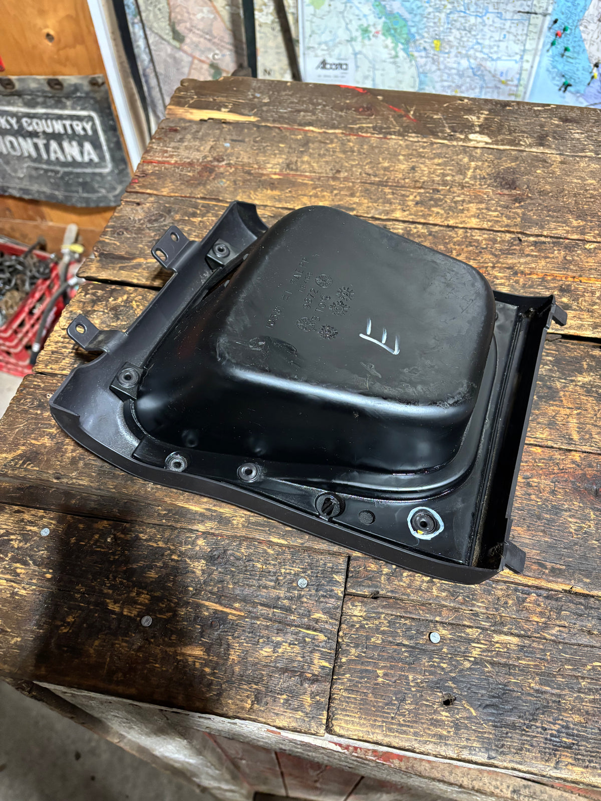 98-'02 Dodge Ram Dark Charcoal Agate Grey Dash Cubby Pocket For Manual Trucks