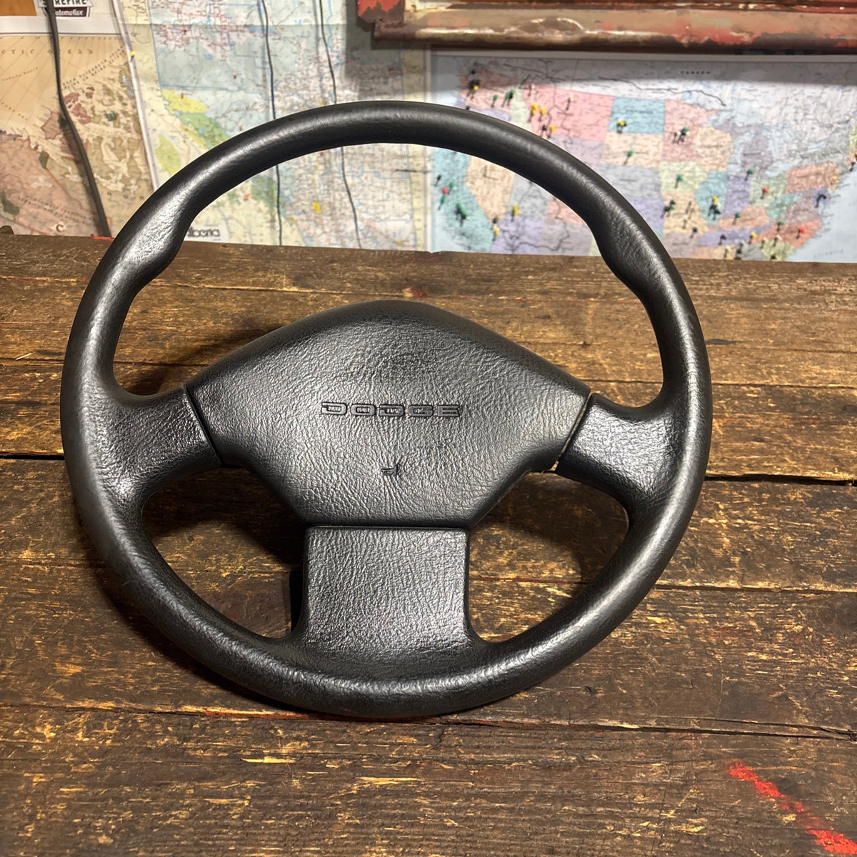 OEM 92-93 Dodge Ram Cummins Steering Wheel &amp; Horn Pad