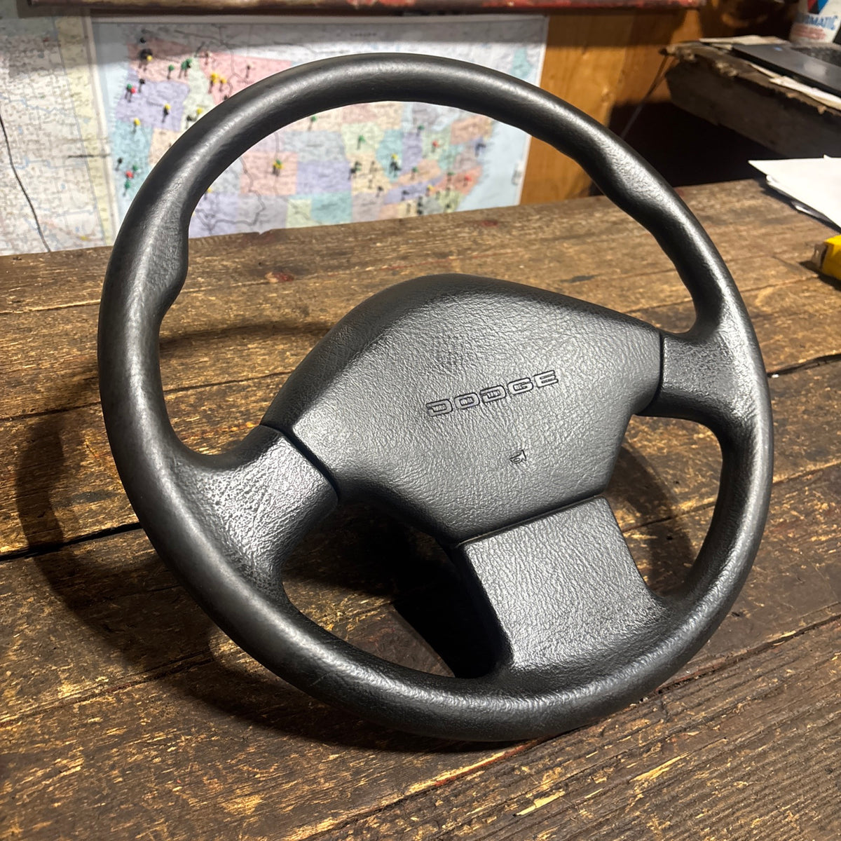 OEM 92-93 Dodge Ram Cummins Steering Wheel &amp; Horn Pad