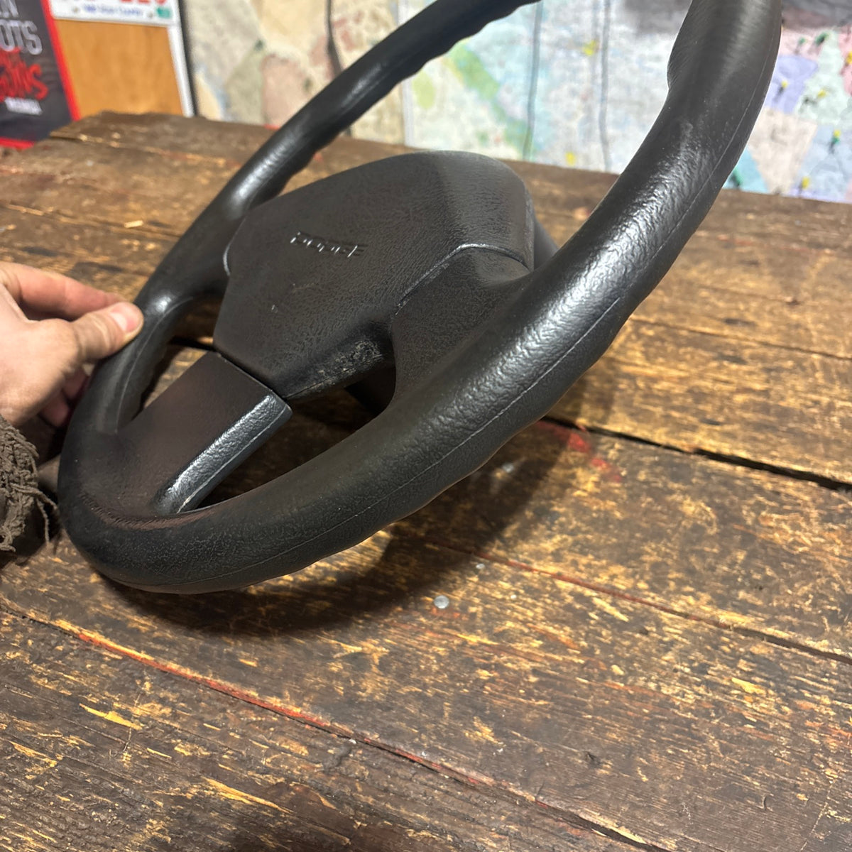 OEM 92-93 Dodge Ram Cummins Steering Wheel &amp; Horn Pad
