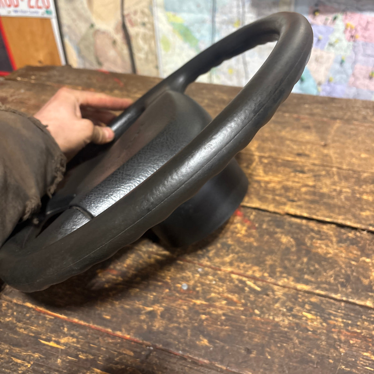 OEM 92-93 Dodge Ram Cummins Steering Wheel &amp; Horn Pad