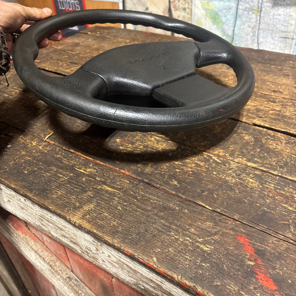 OEM 92-93 Dodge Ram Cummins Steering Wheel &amp; Horn Pad