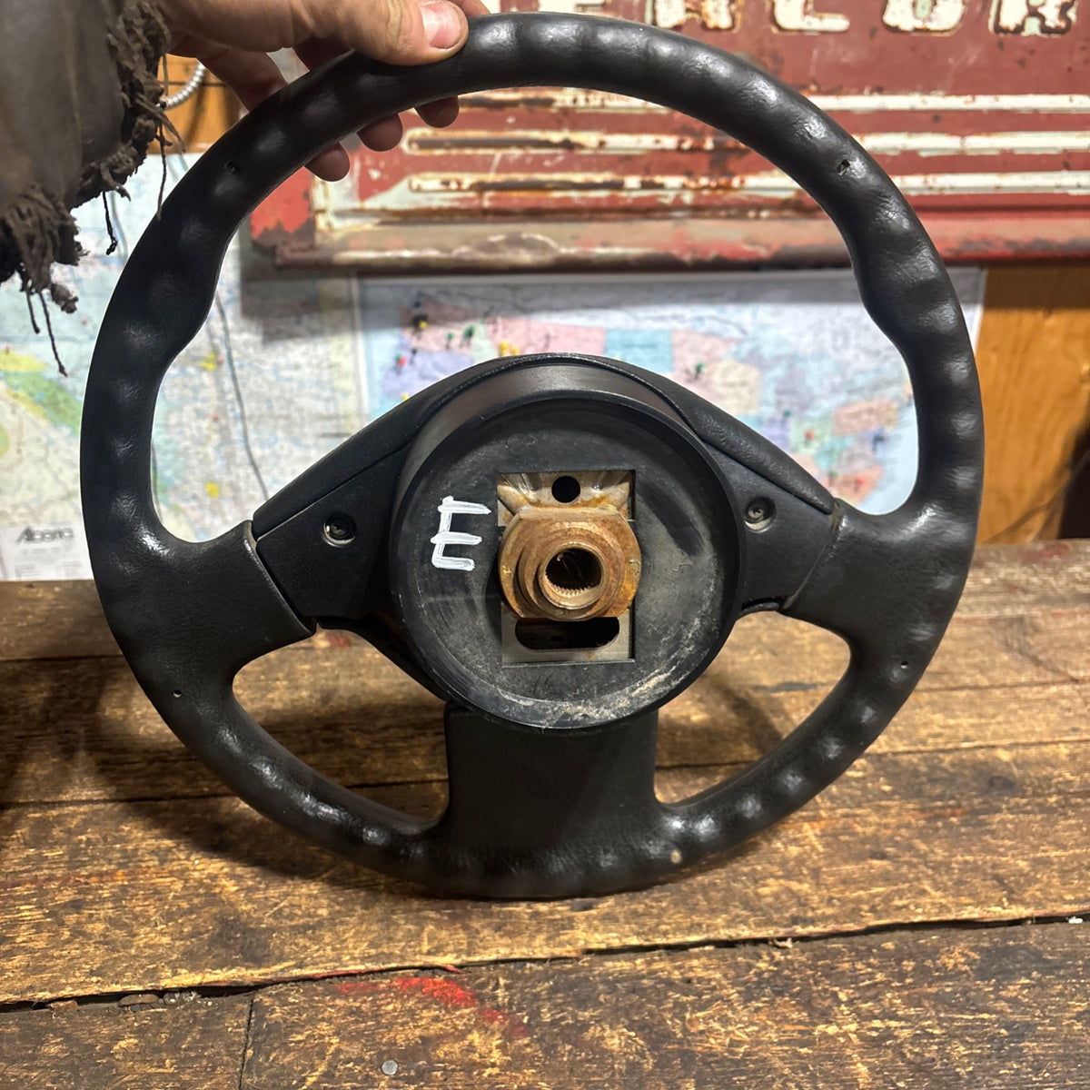 OEM 92-93 Dodge Ram Cummins Steering Wheel &amp; Horn Pad