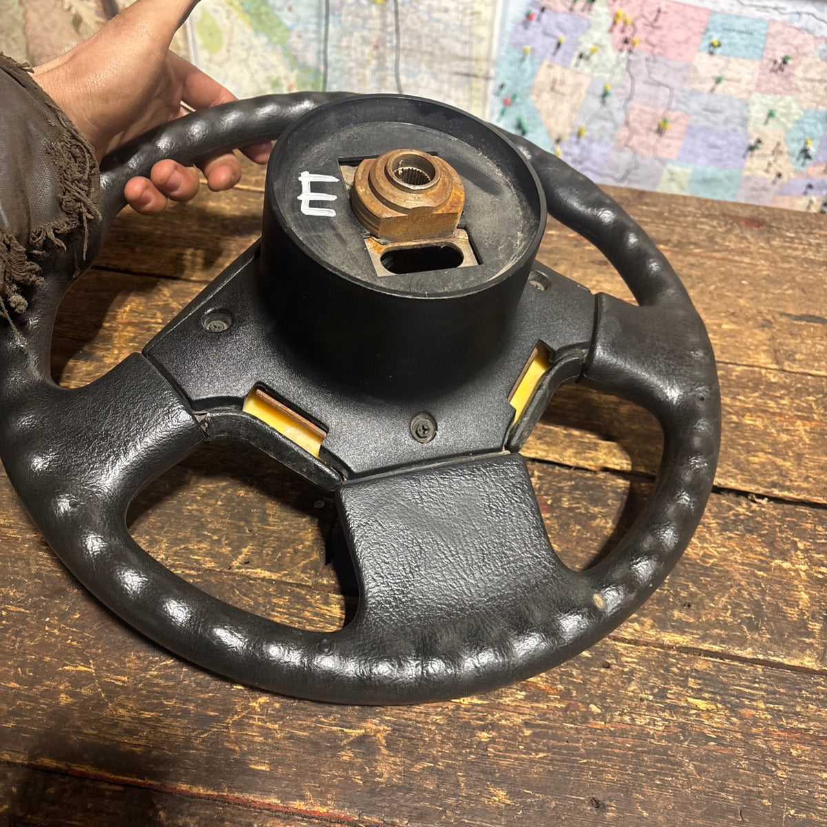 OEM 92-93 Dodge Ram Cummins Steering Wheel &amp; Horn Pad