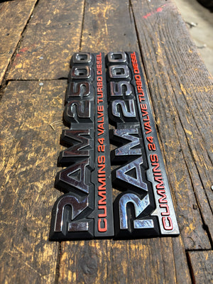 98-02 Dodge Ram 5.9L 24V Cummins Door Emblems Decals