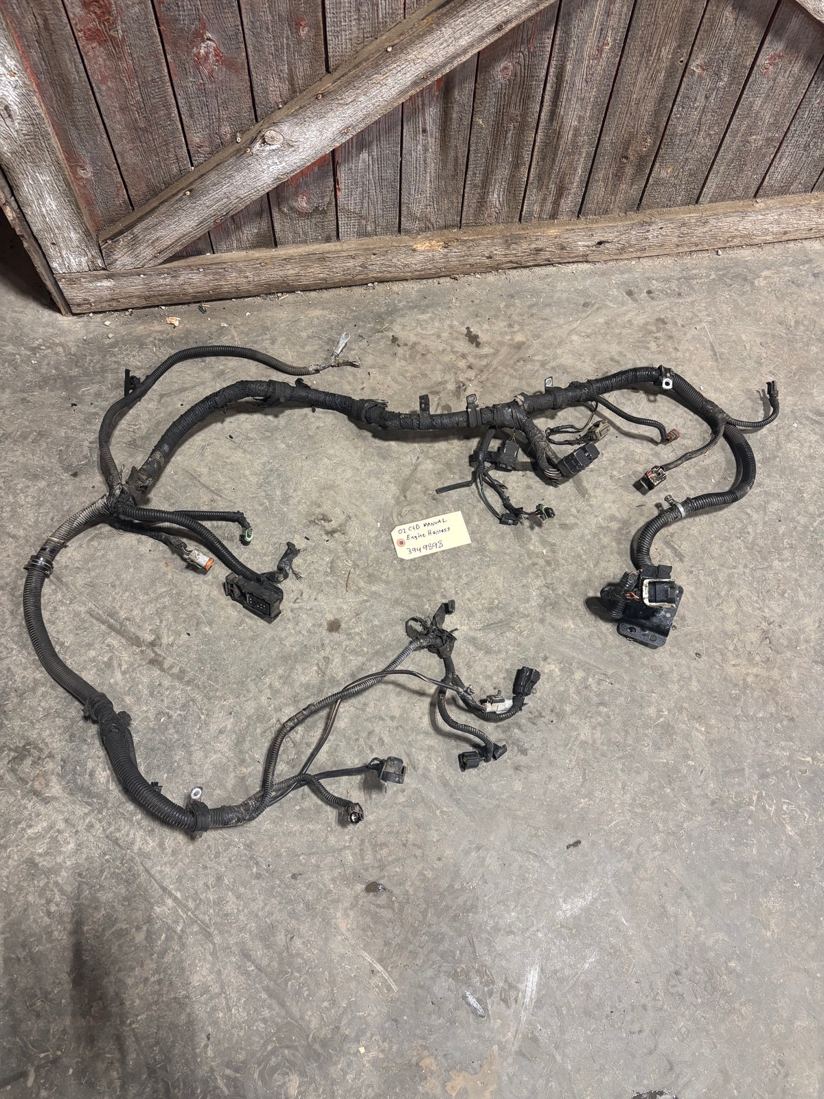 2002 DODGE RAM 2500 3500 CUMMINS MANUAL COMPLETE ENGINE WIRING HARNESS 3949898