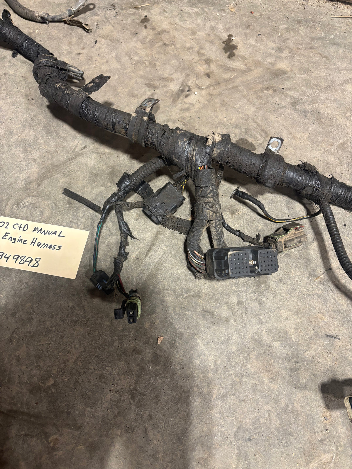 2002 DODGE RAM 2500 3500 CUMMINS MANUAL COMPLETE ENGINE WIRING HARNESS 3949898