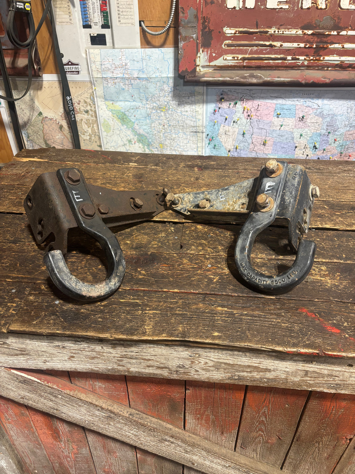 94-'02 Dodge Ram 2nd Gen Cummins OEM Tow Hooks &amp; Brackets