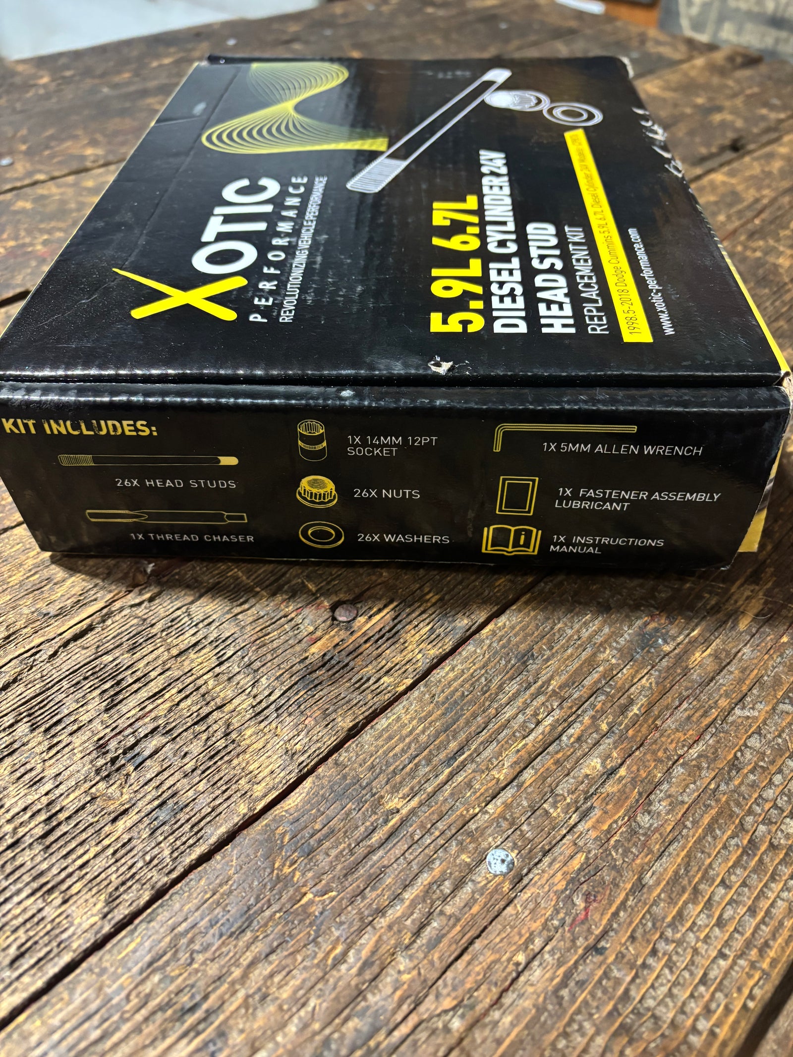 NEW 1998.5-2018 5.9L 24V CUMMINS XOTIC HEAD STUDS KIT