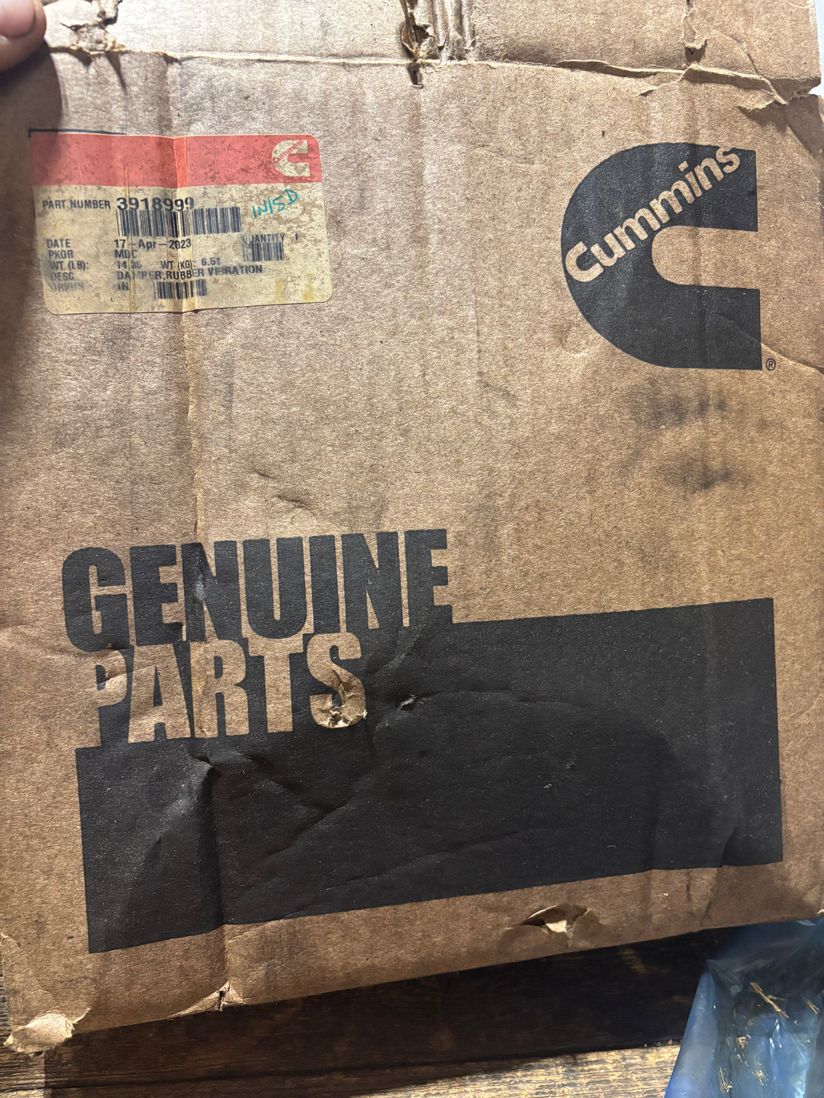 1998.5-2002 5.9L 24V CUMMINS OEM NEW HARMONIC BALANCER 3918999