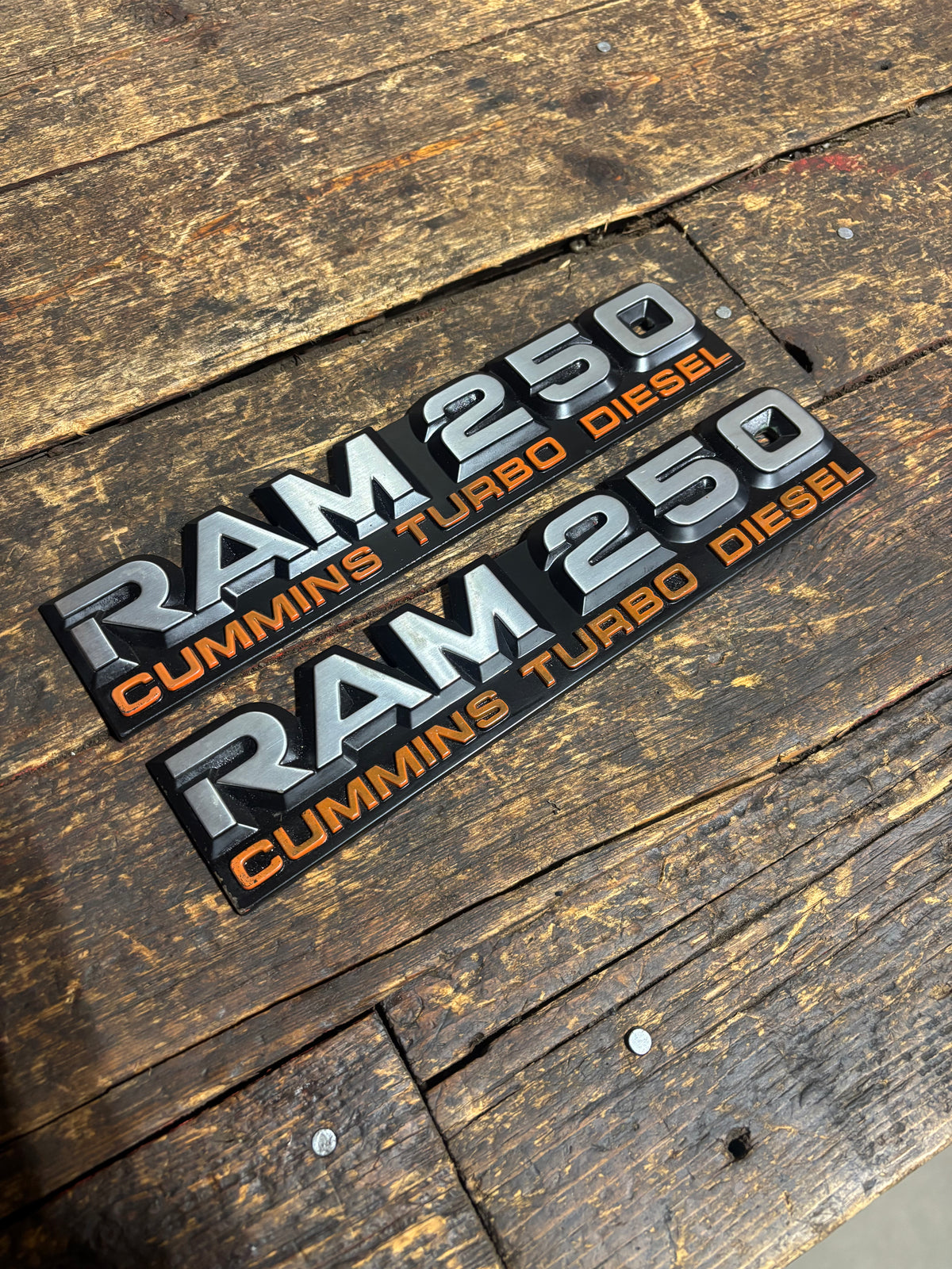 1989 - 1993 DODGE RAM 250 EMBLEMS DECALS FENDER BADGES SET