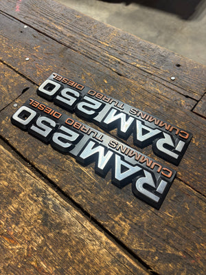 1989 - 1993 DODGE RAM 250 EMBLEMS DECALS FENDER BADGES SET