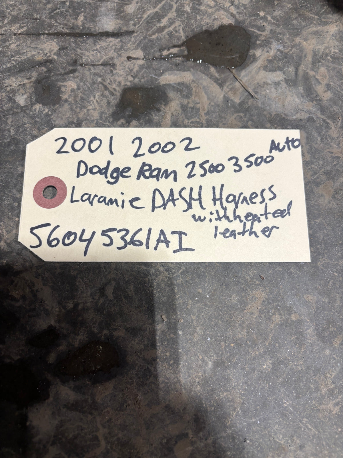 00 '01 '02 Dodge Ram Cummins STD Dash Wiring Harness Heated Seats