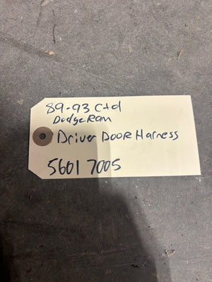 89-93 Dodge Ram LH Driver Door Wiring Harness
