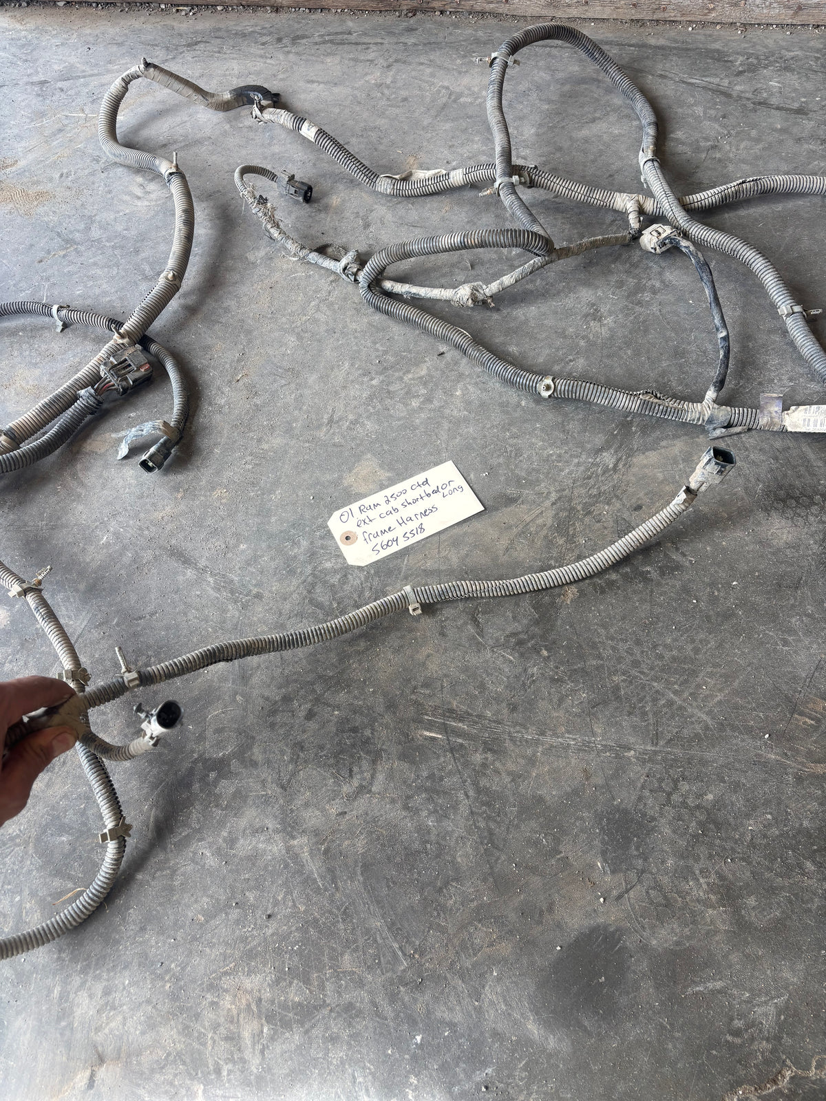 01-'02 Dodge Ram Frame Wiring Harness Ext Sb Or Ext Lb