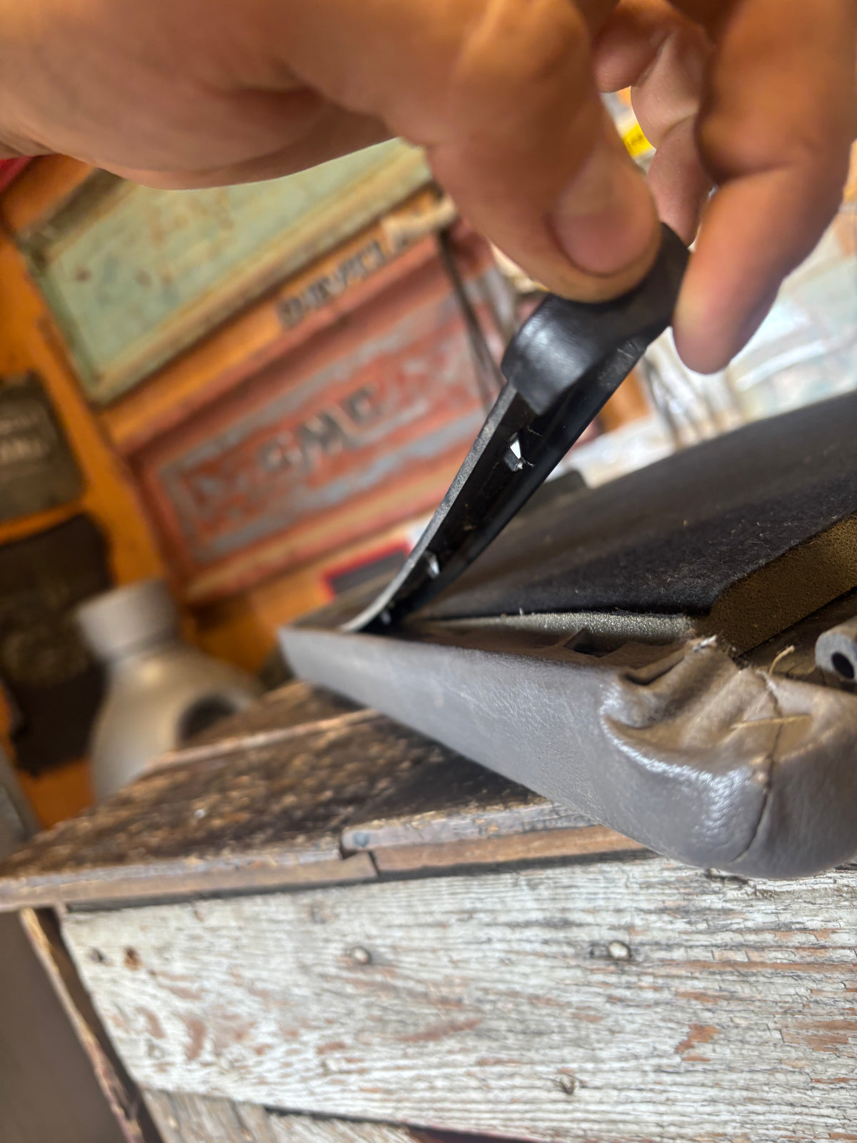 94-97 Dodge Ram Center Seat Console Lid Arm Rest Grey