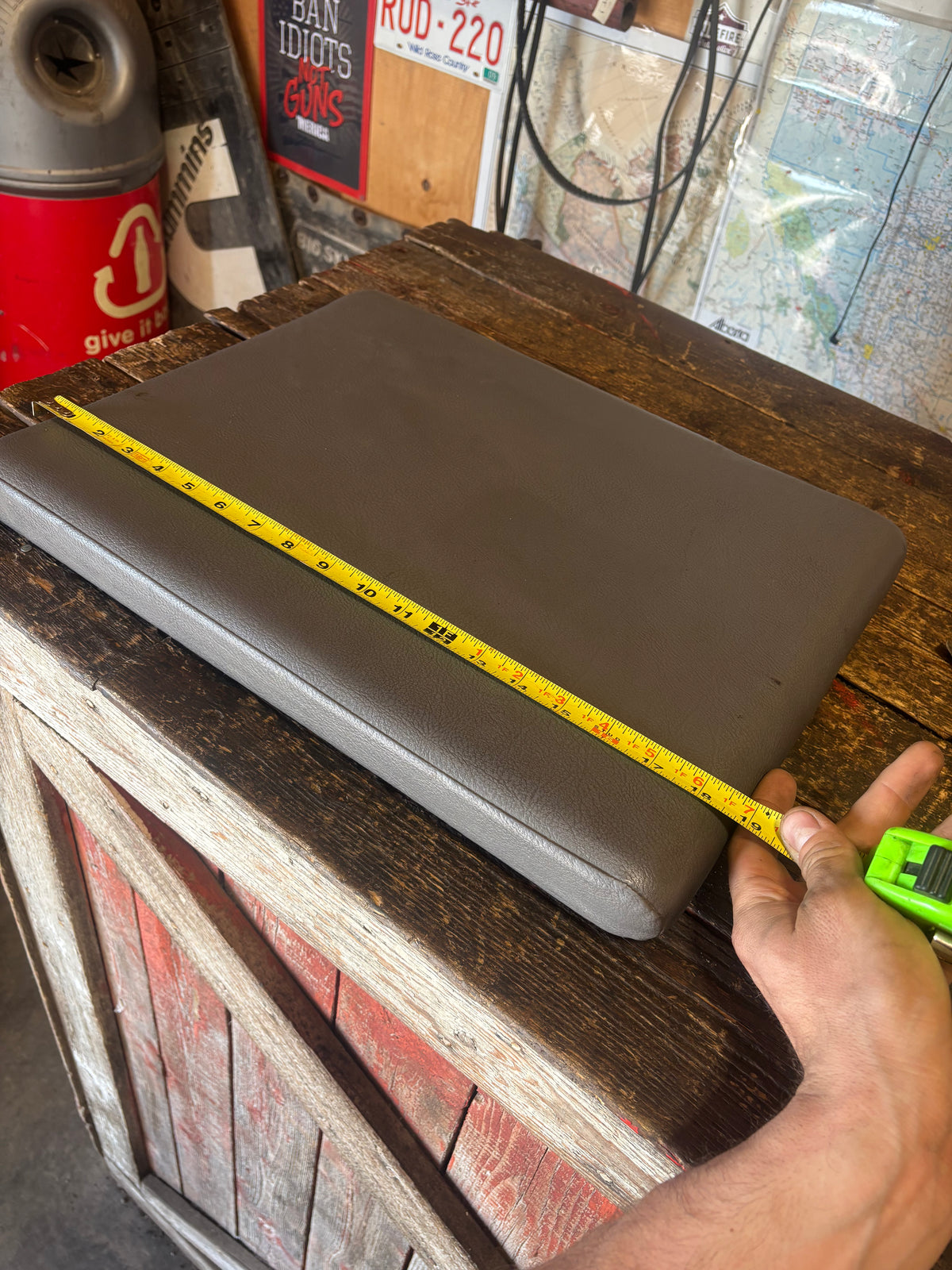 94-97 Dodge Ram Center Seat Console Lid Arm Rest Grey