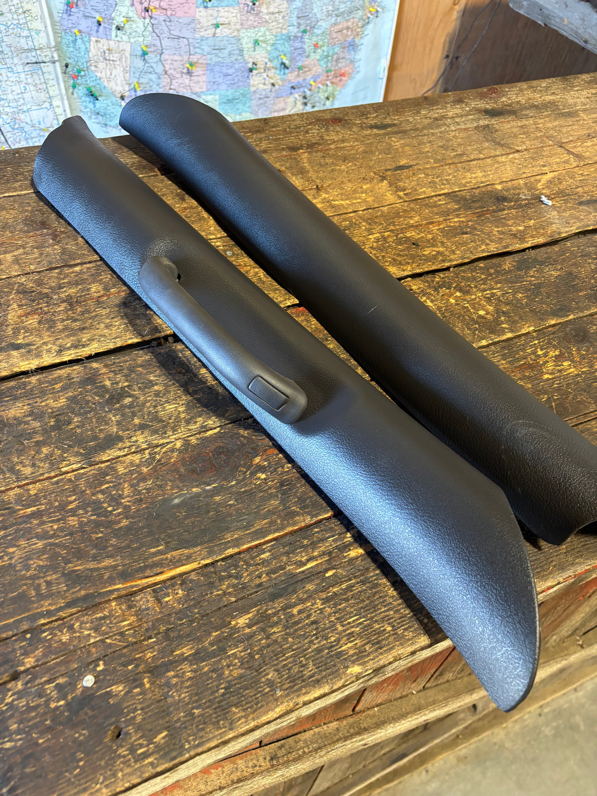 98-02 DODGE RAM 1500 2500 3500 A PILLAR LH &amp; RH SET AGATE DARK GREY GOOD SHAPE