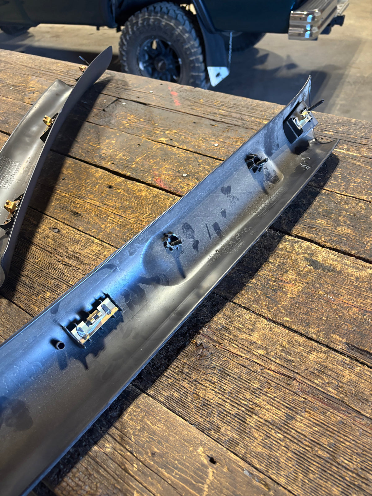 98-02 DODGE RAM 1500 2500 3500 A PILLAR LH &amp; RH SET AGATE DARK GREY GOOD SHAPE