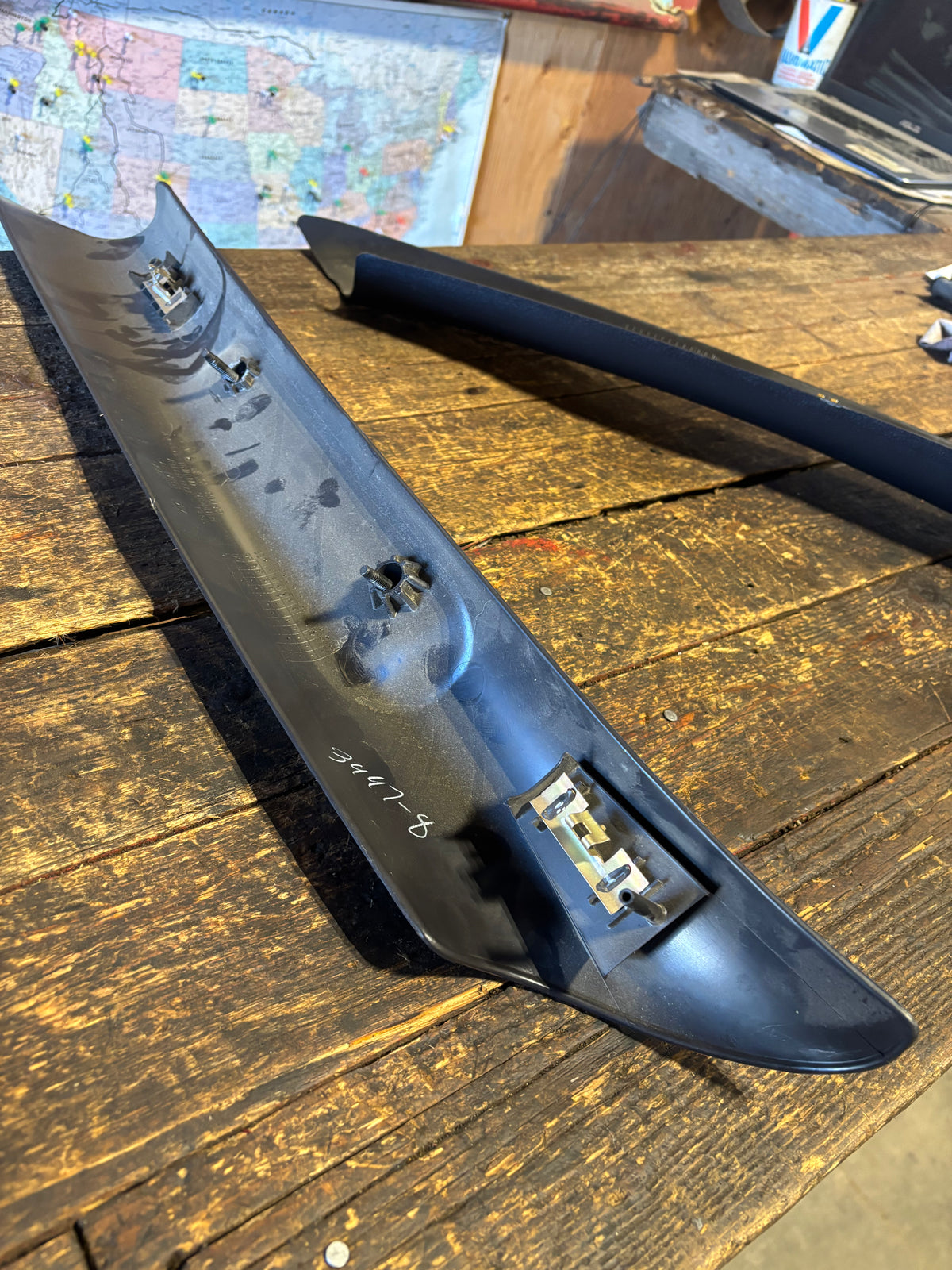 98-02 DODGE RAM 1500 2500 3500 A PILLAR LH &amp; RH SET AGATE DARK GREY GOOD SHAPE