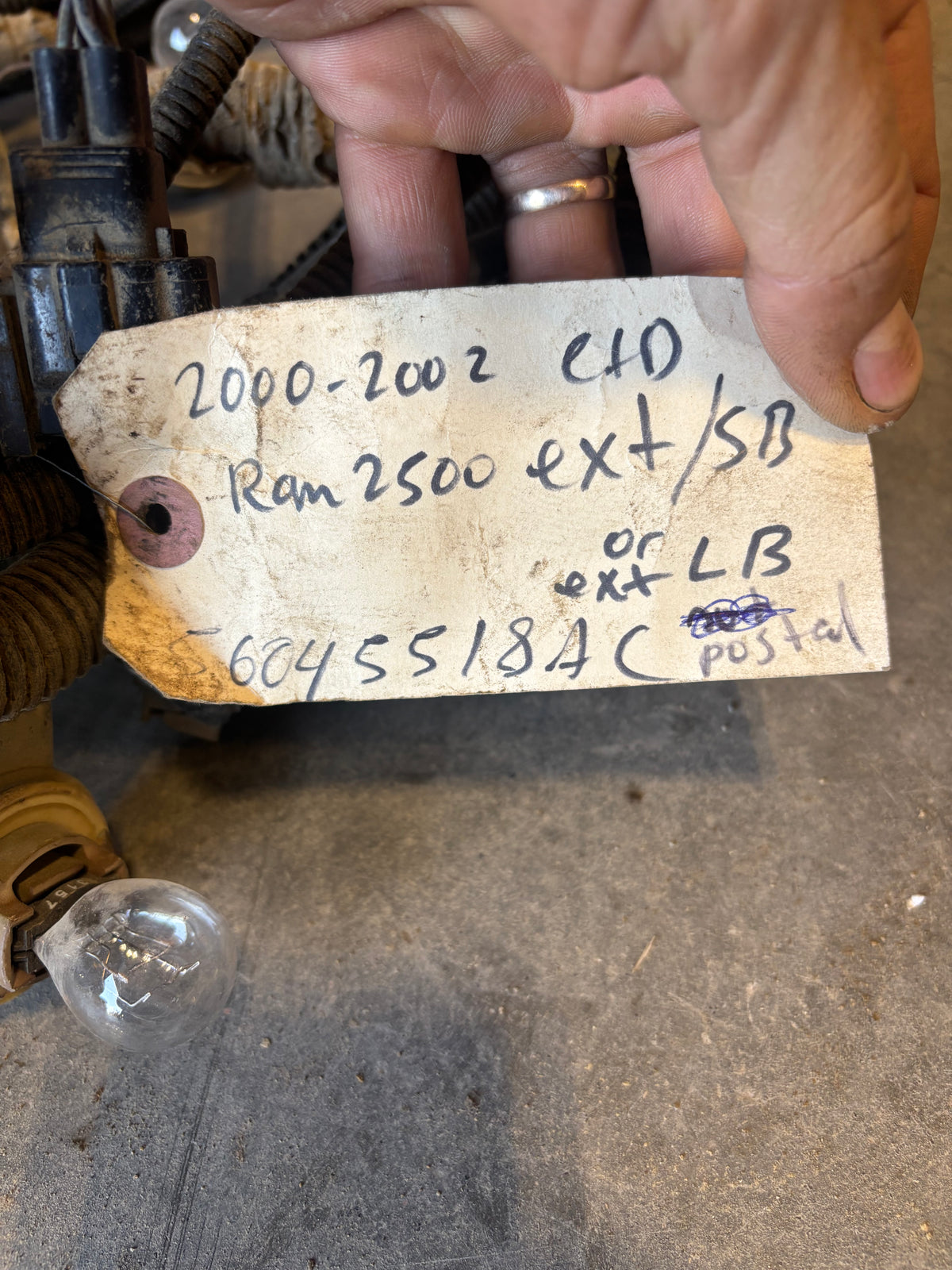 98-'02 Dodge Ram Frame Wiring Harness Ext Cab Longbox