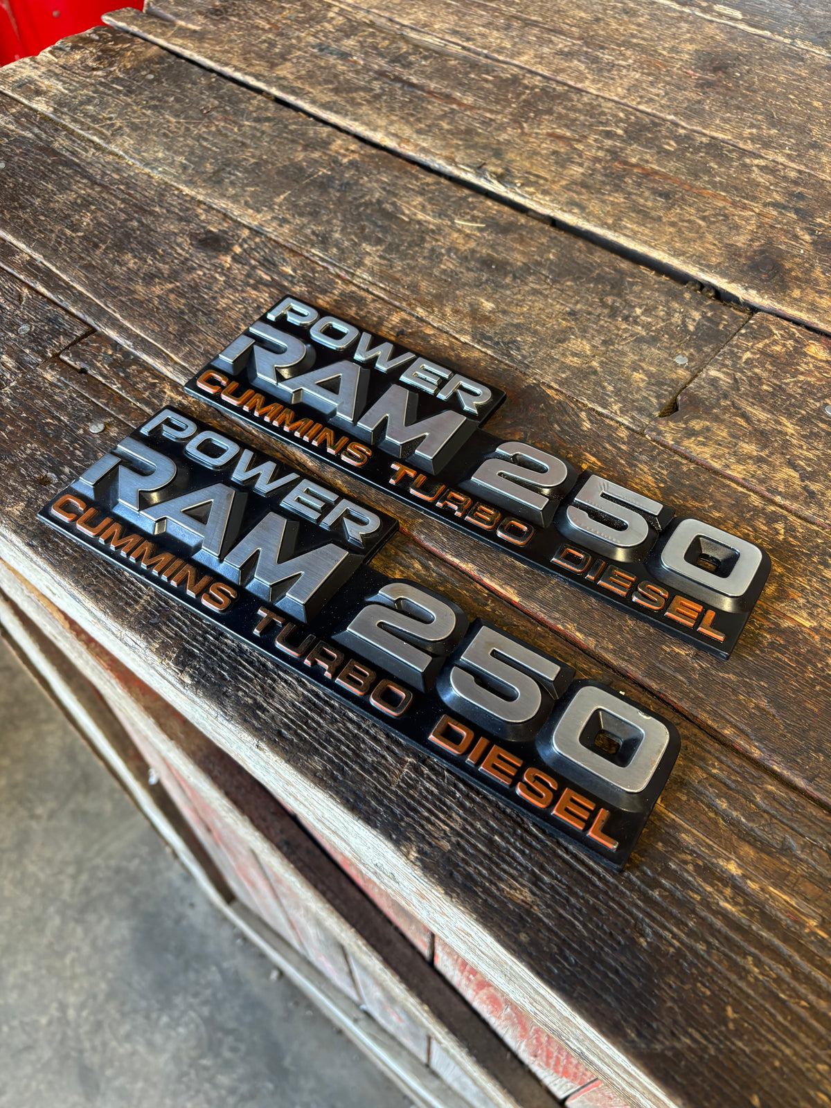 1989 - 1993 DODGE POWER RAM 250 EMBLEMS DECALS FENDER BADGES SET