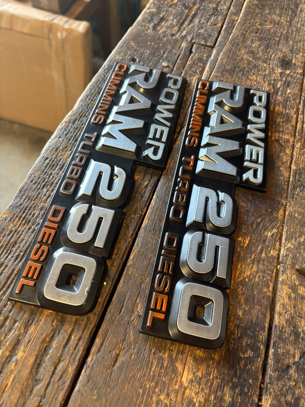 1989 - 1993 DODGE POWER RAM 250 EMBLEMS DECALS FENDER BADGES SET